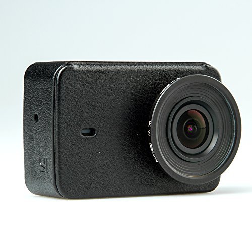 YI Lite/4K/4K+ Universal Compatible Action Camera Protective Lens + Leather Case Black