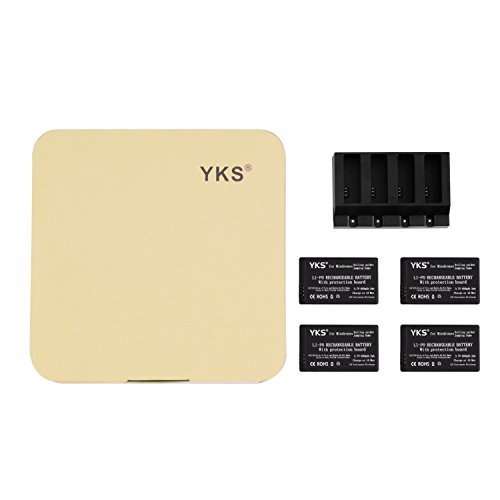 YKS Upgraded 4in1 Parallel Balance Rapid Battery Charger with 4pcs 3.7V 600mAh Li-Po Battery for Parrot MiniDrone Rolling Spider and Jumping Sumo