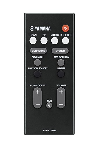 Yamaha YAS-107BL Sound Bar with Dual Built-In Subwoofers & Bluetooth Black