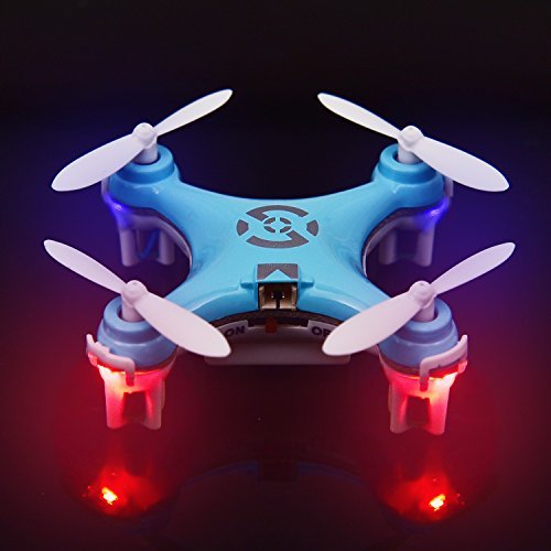Yipa 3D Flip Mini RC Drone with LED Flash Light 29mm 2.4G 4CH 6 Axis Gyro CX-10 UFO Quadcopter Blue