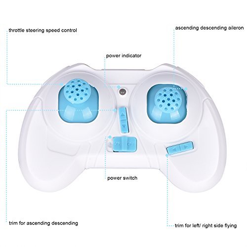 Yipa 3D Flip Mini RC Drone with LED Flash Light 29mm 2.4G 4CH 6 Axis Gyro CX-10 UFO Quadcopter Blue