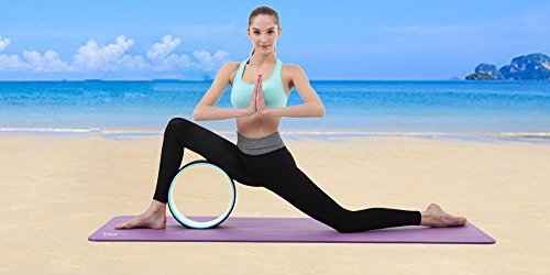 Yoga Wheel - Strongest Most Comfortable Dharma Yoga Prop Wheel for Yoga Poses, Perfect Roller For Stretching, Increasing Flexibility and Improving Backbends