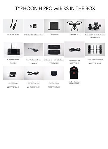 Yuneec Typhoon H Pro 4k Intel RealSense Collision Avoidance Hexacopter GCO3 4K Camera Kit, Wizard Wand, Bag, Battery, Polaroid 32GB, and Accessory Bundle