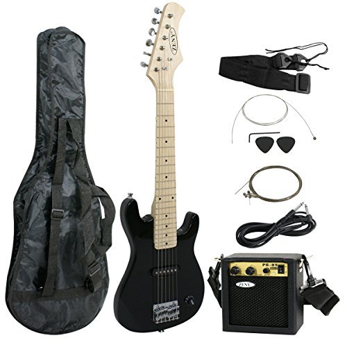 ZENY 30" Kids Electric Guitar with Amp & Much More Guitar Combo Accessory Kit, Black