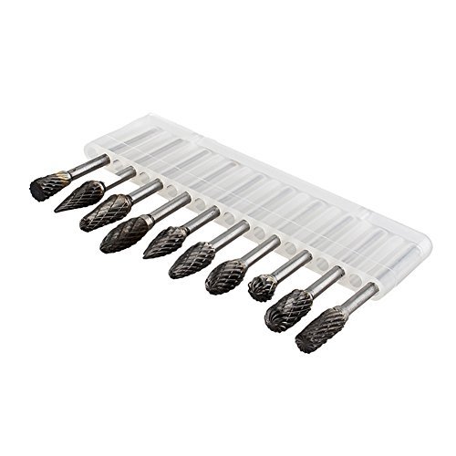 ZJchao 10 pieces Tungsten Carbide Rotary Burr SET 1/8\" shank [Misc.]