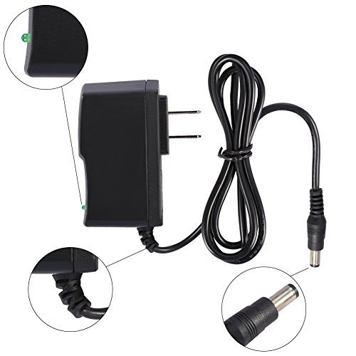 ZJchao 9V 1A Power Adapter for Arduino (2-Flat-Pin Plug / 100CM Cable)