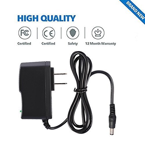 ZJchao 9V 1A Power Adapter for Arduino (2-Flat-Pin Plug / 100CM Cable)