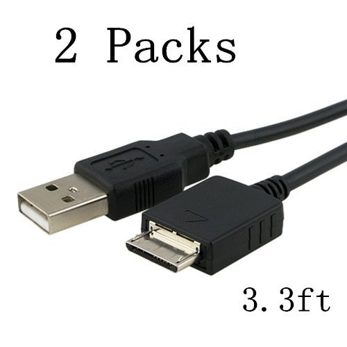 ZYJ-AWASA 2 Packs 3.3ft Replacement USB Data Cable Cord Lead For Sony NWZ-A15 NWZ-A17 NW-A25, NW-A26 and NW-A27 Sony MP3 Player Charger Cable Sony Walkman Usb Cable