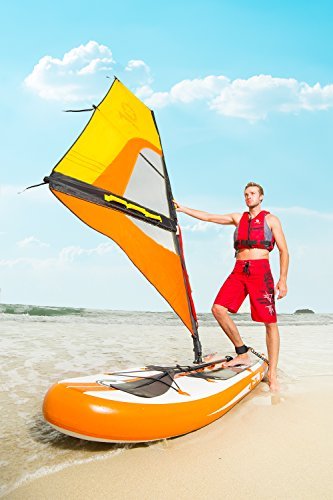 Zray Windsurf SUP Inflatable Stand up Board, Pump/Paddle/Rig/Backpack Included, 6" Thick