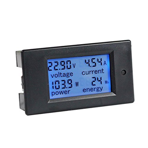 bayite DC 6.5-100V 0-100A LCD Display Digital Current Voltage Power Energy Meter Multimeter Ammeter Voltmeter with 100A Current Shunt