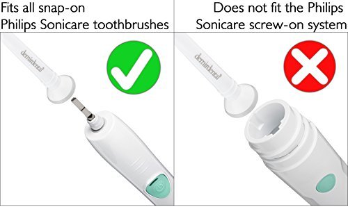 demirdental Replacement Toothbrush Heads fits all Philips Sonicare Snap-On Handles | Medium | 8 Pack