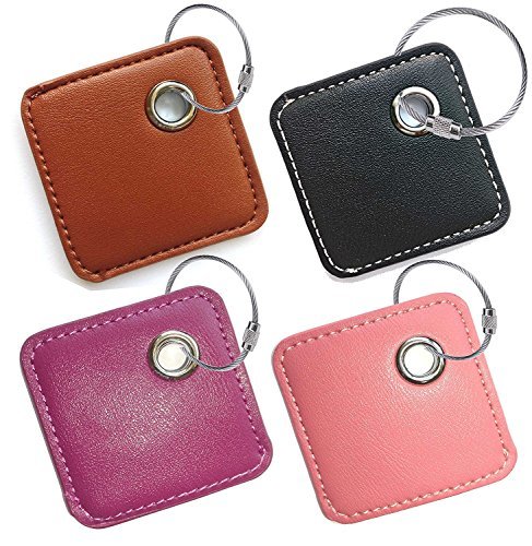 fashion key chain cover accessories for tile skin phone finder key finder item finder (only case, NO tracker included). 4-pack