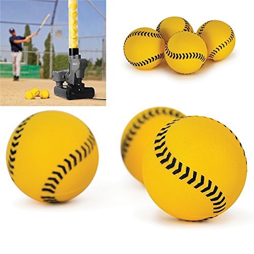 iNextStation Soft Mini Practice Training Baseballs Softballs Yellow 5.i inch - Pack of 12