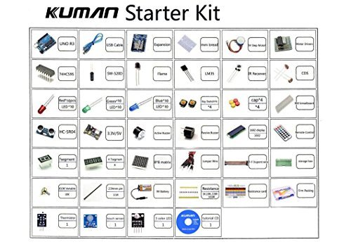 kuman for Arduino Project Complete Starter Kit with Detailed Tutorial and Reliable Components for UNO R3 Mega 2560 Robot Nano breadboard Kits