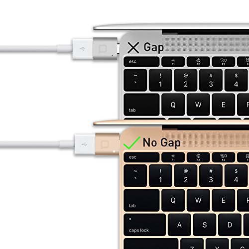 nonda USB-C to USB 3.0 Mini Adapter Aluminum Body with Indicator LED for Macbook Pro 2016, MacBook 12-inch and other Type-C Devices (Space Gray)